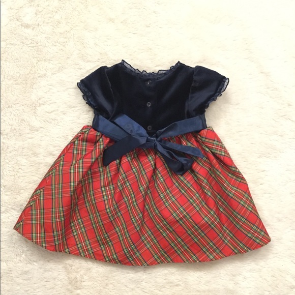 Adorable Velvet and plaid dress - Picture 5 of 6